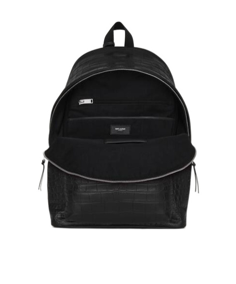 Saint Laurent Leather Coco Backpack In Black