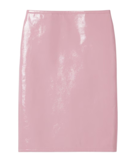 Gucci Naplak Leather Skirt In Pink