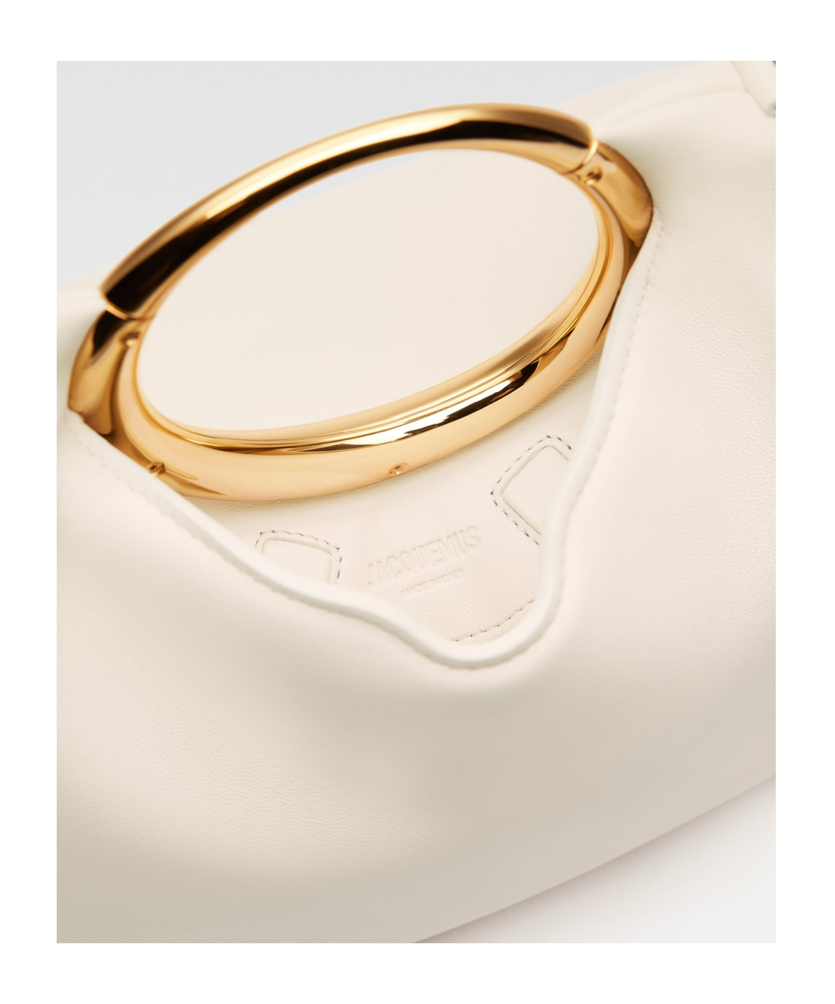 Jacquemus Le Calino Leather Top Handle Bag In Nude