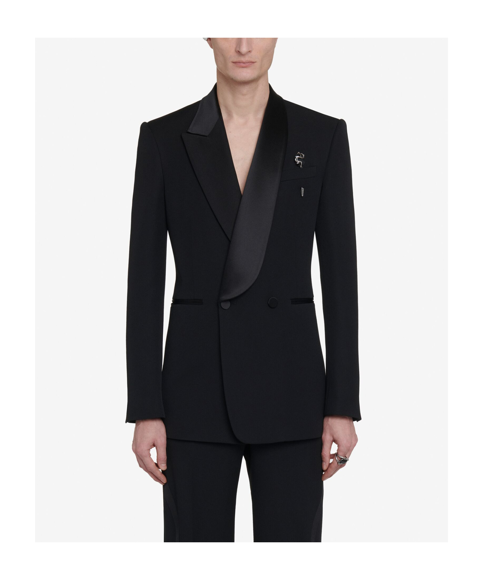 ALEXANDER MCQUEEN DOUBLE-BREASTED TUXEDO JACKET