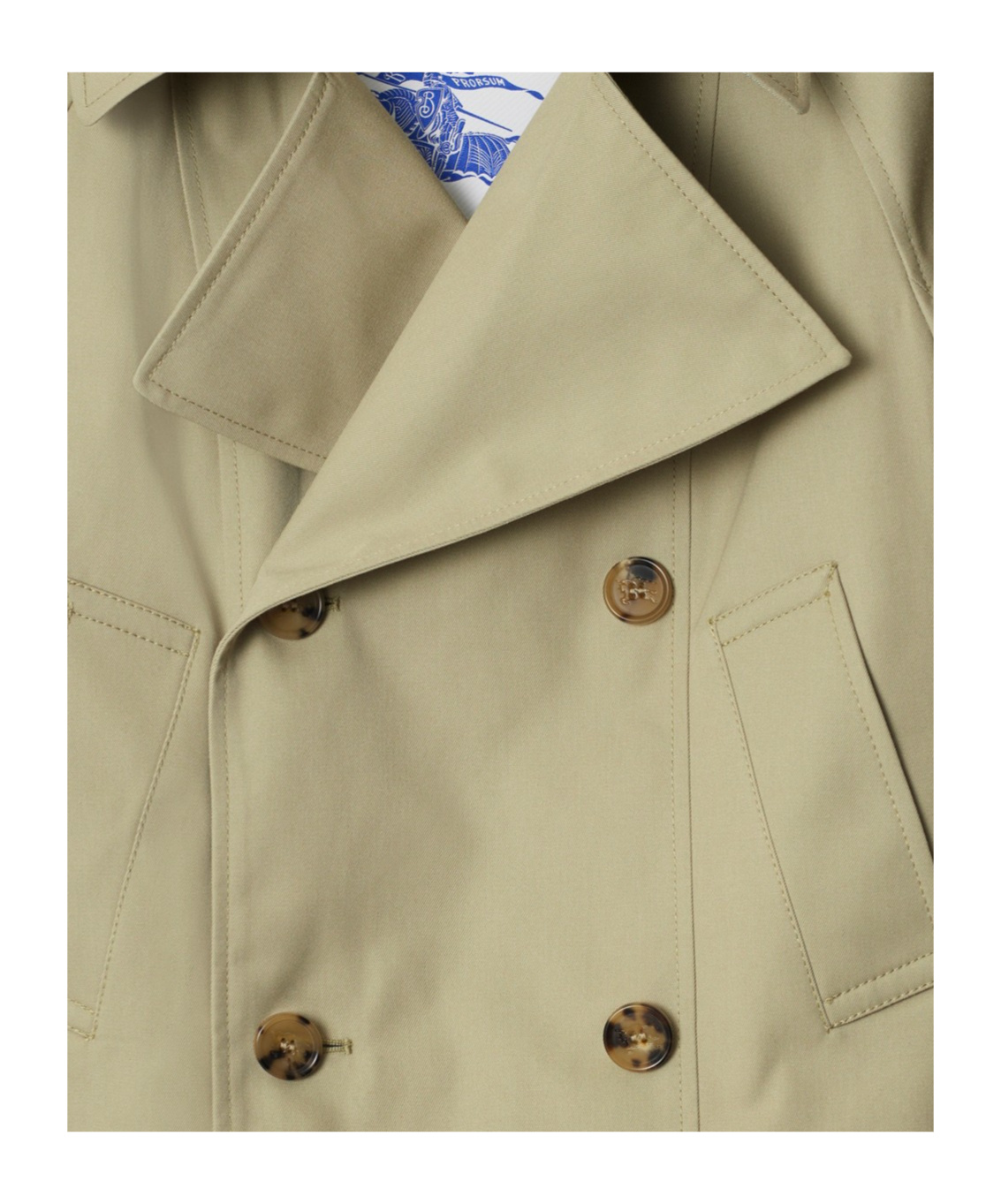 Shop Burberry Double-breasted Trench Jacket In Nude