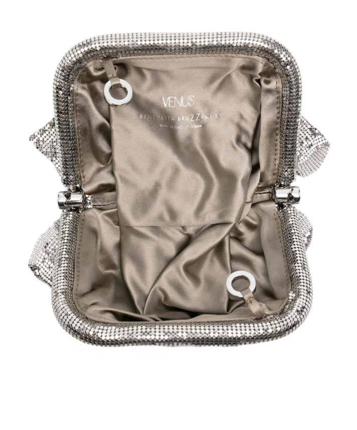 Benedetta Bruzziches Mini Chain-strap Clutch Bag In Silver
