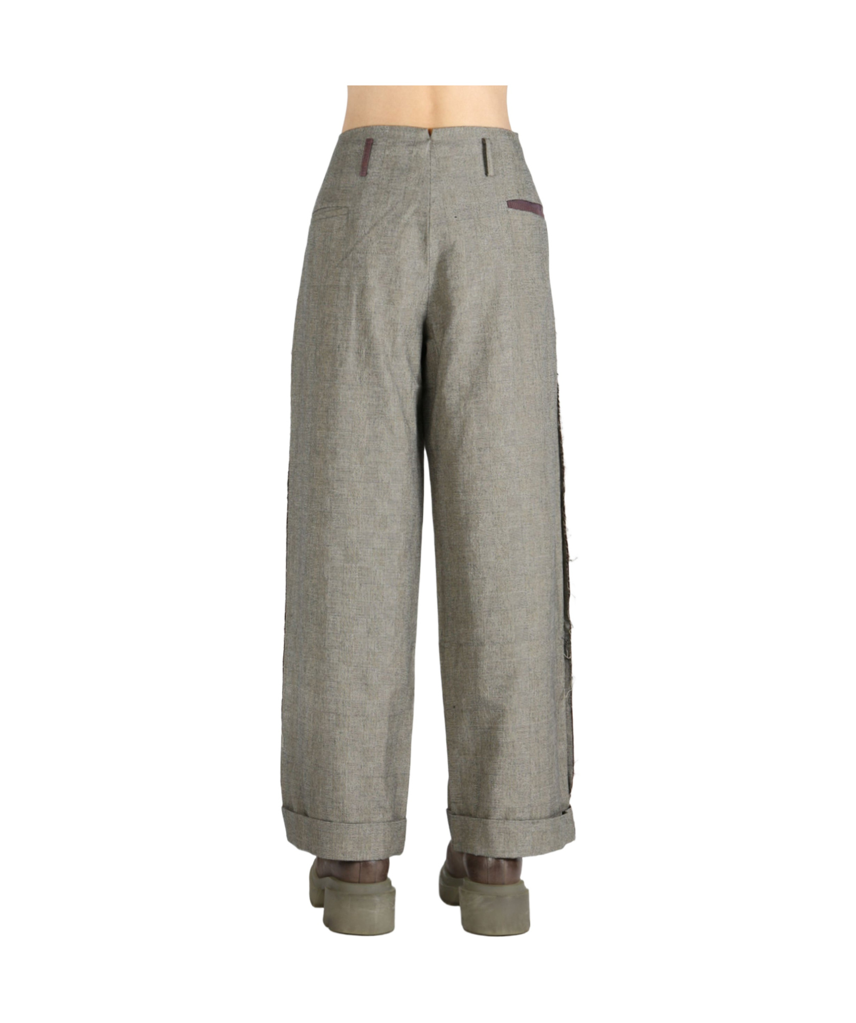 Communs Belt-loop Casual Pants In Gray