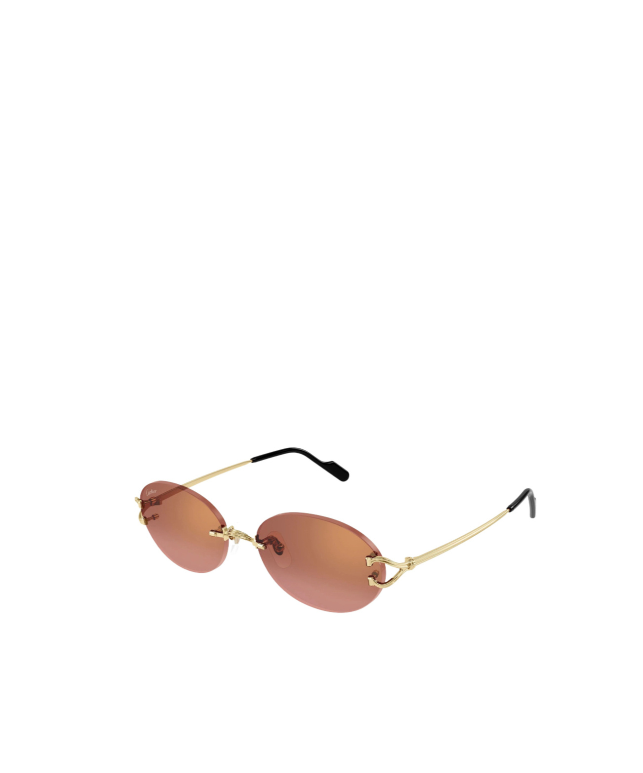 Cartier Oval Sunglasses In Brown