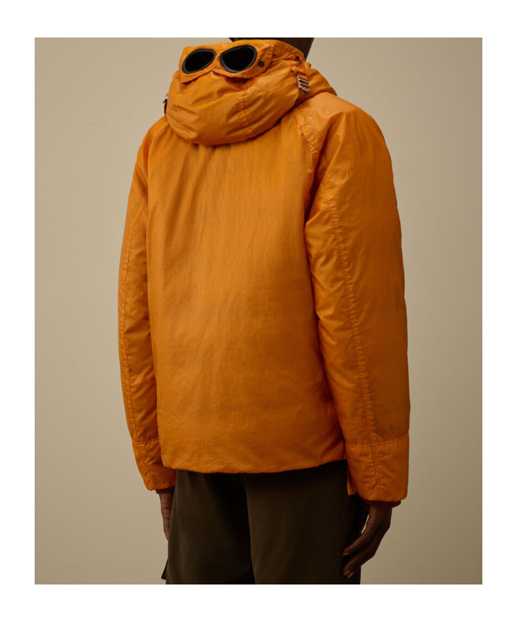 C.p. Company Opal Goggle Down Jacket In Orange