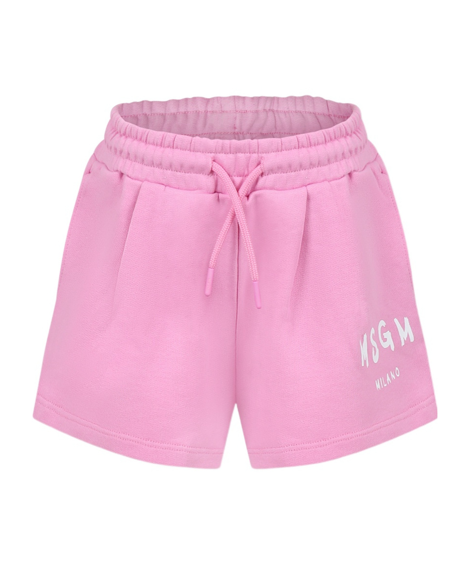 MSGM LOGO-PRINT TRACK SHORTS