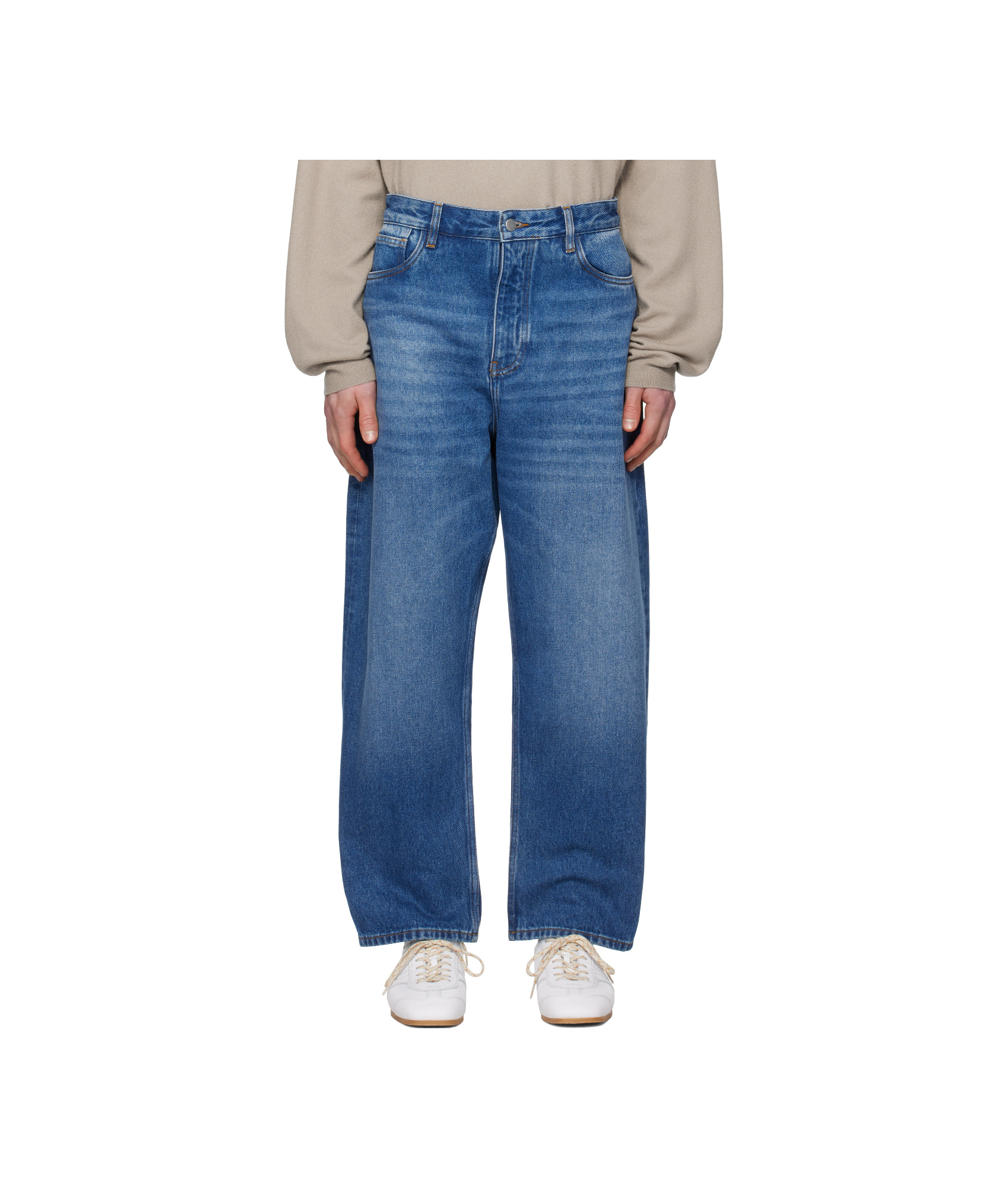 Studio Nicholson Blue Land Jeans In Blue