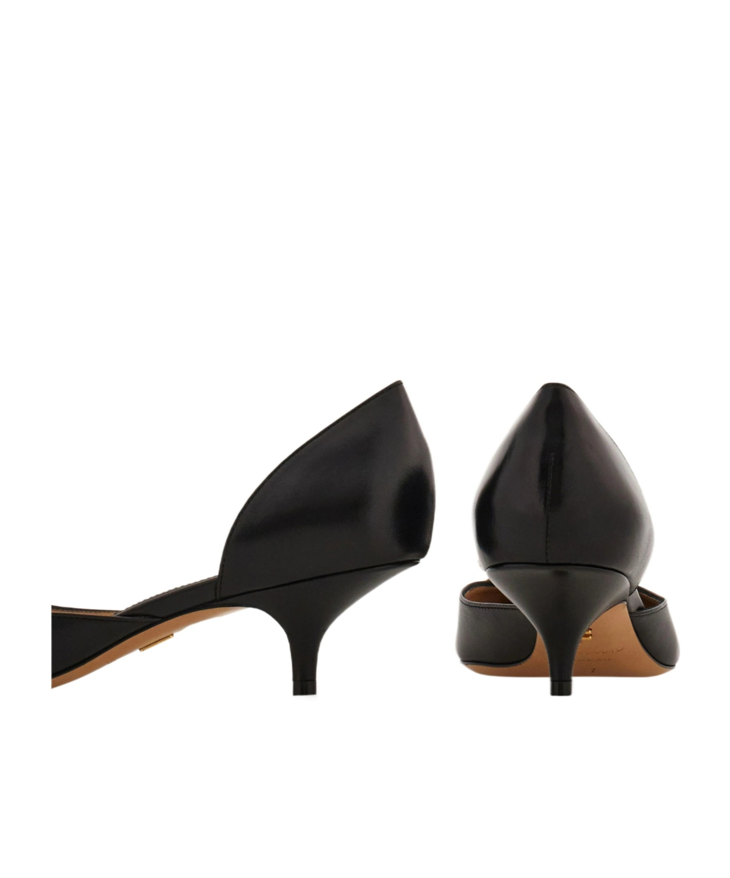 Ferragamo Mini Bow Mid Heel Pump In Black