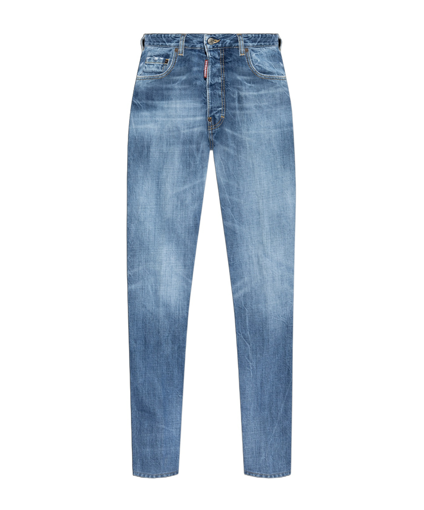 Dsquared2 Whiskering Effect Slim-cut Jeans In Blue