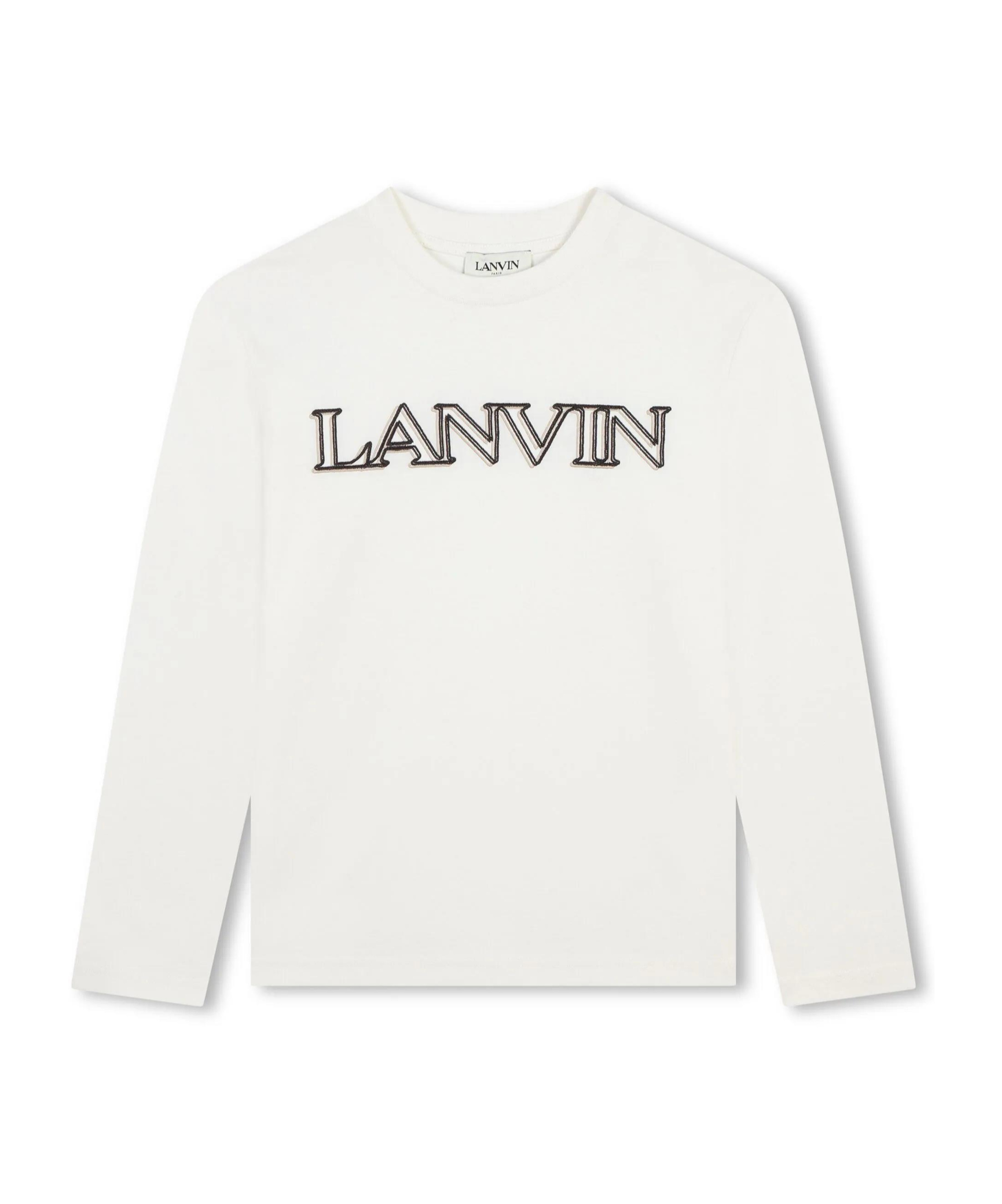 Lanvin Embroidery Long-sleeved T-shirt In White