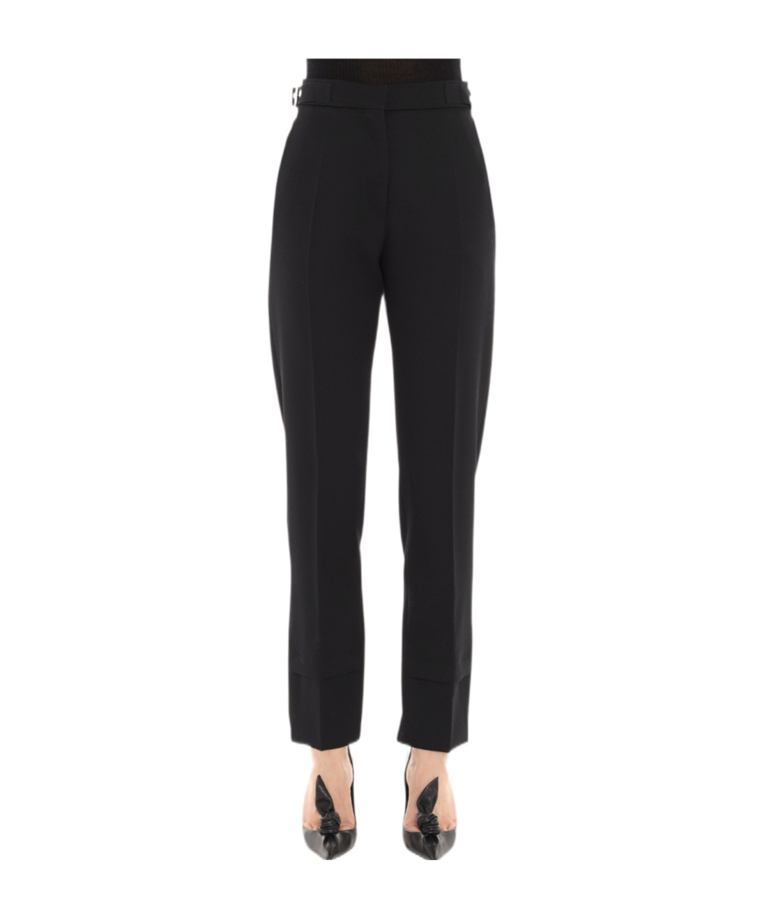 Lanvin Cigarette Pleated Trousers In Black