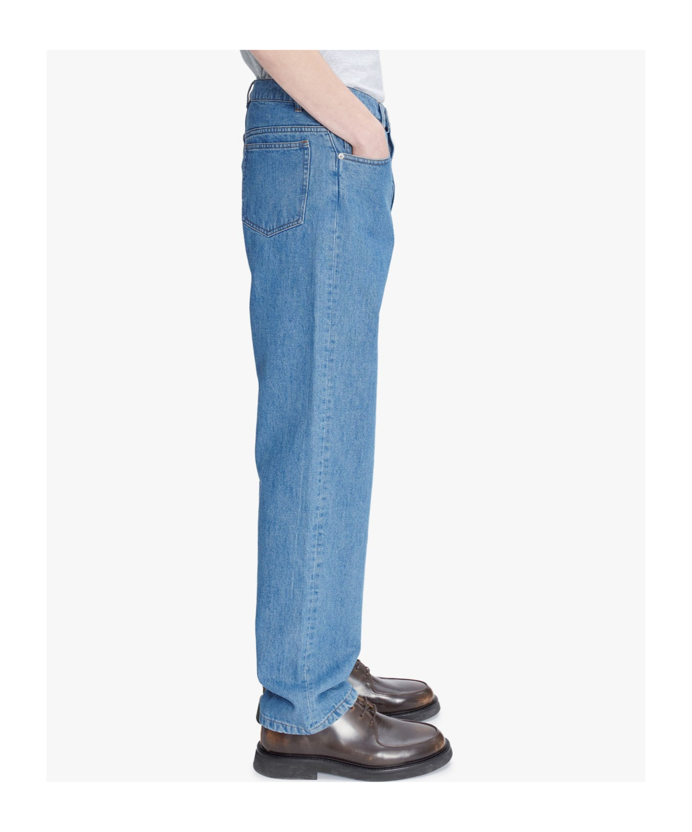Apc Belt-loop Jeans In Blue