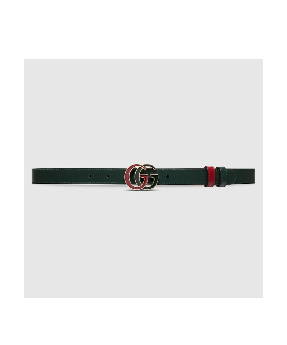 Gucci Logo Plaque Reversible Belt In Red