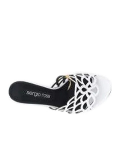 Sergio Rossi Round Head High-heeled Sandals In White