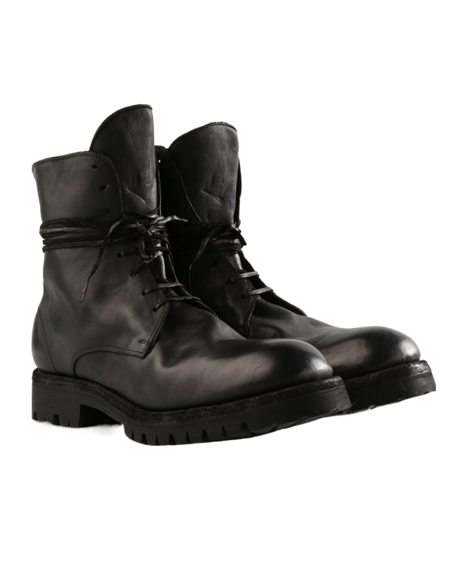 Guidi Lace-up Boots In Black