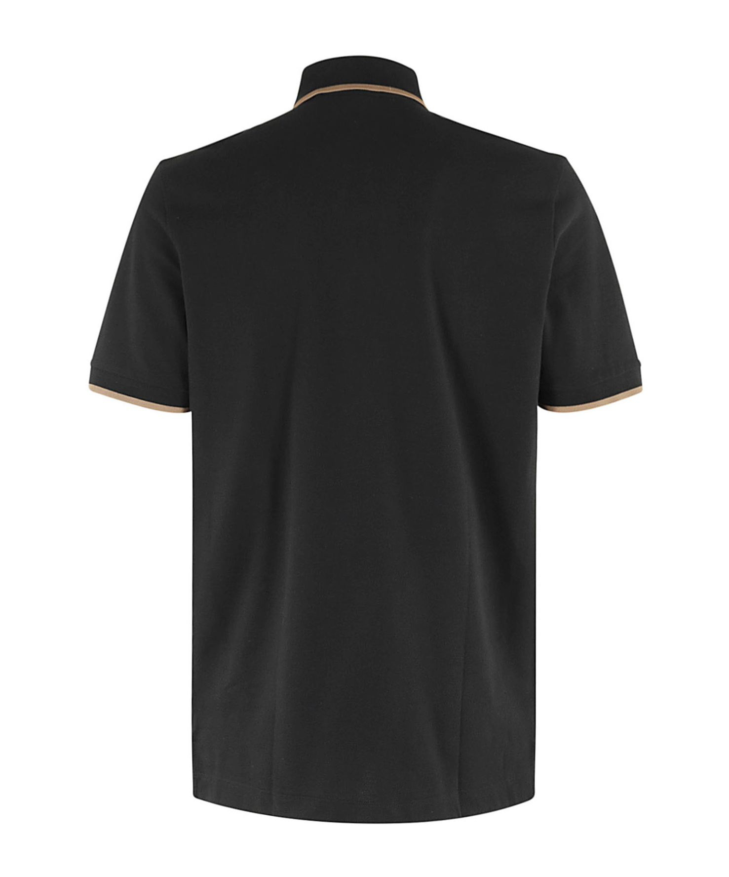 Hugo Boss Contrast Trim Parlay Polo Shirt In Black