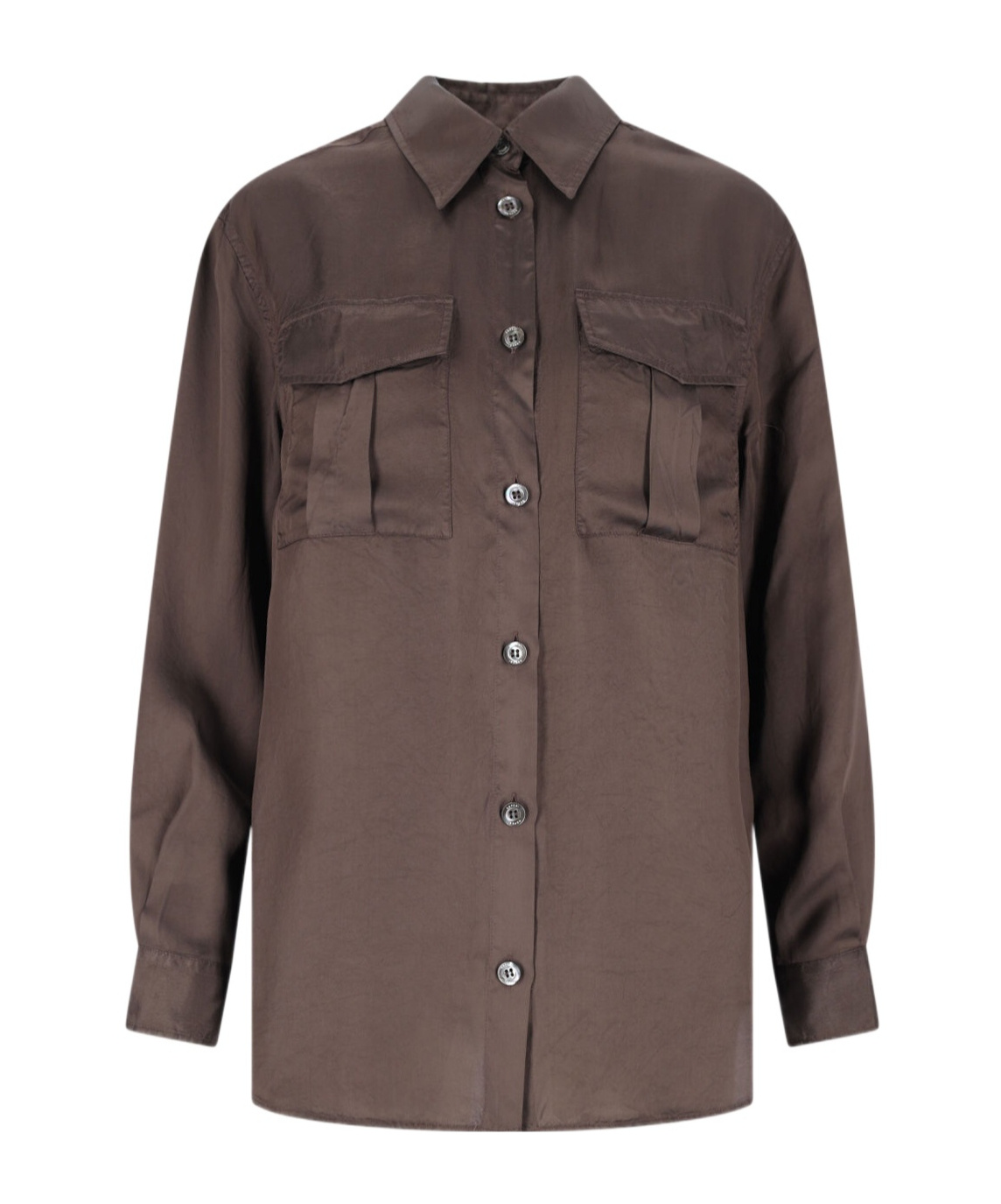 Aspesi Long Sleeve Shirt In Brown