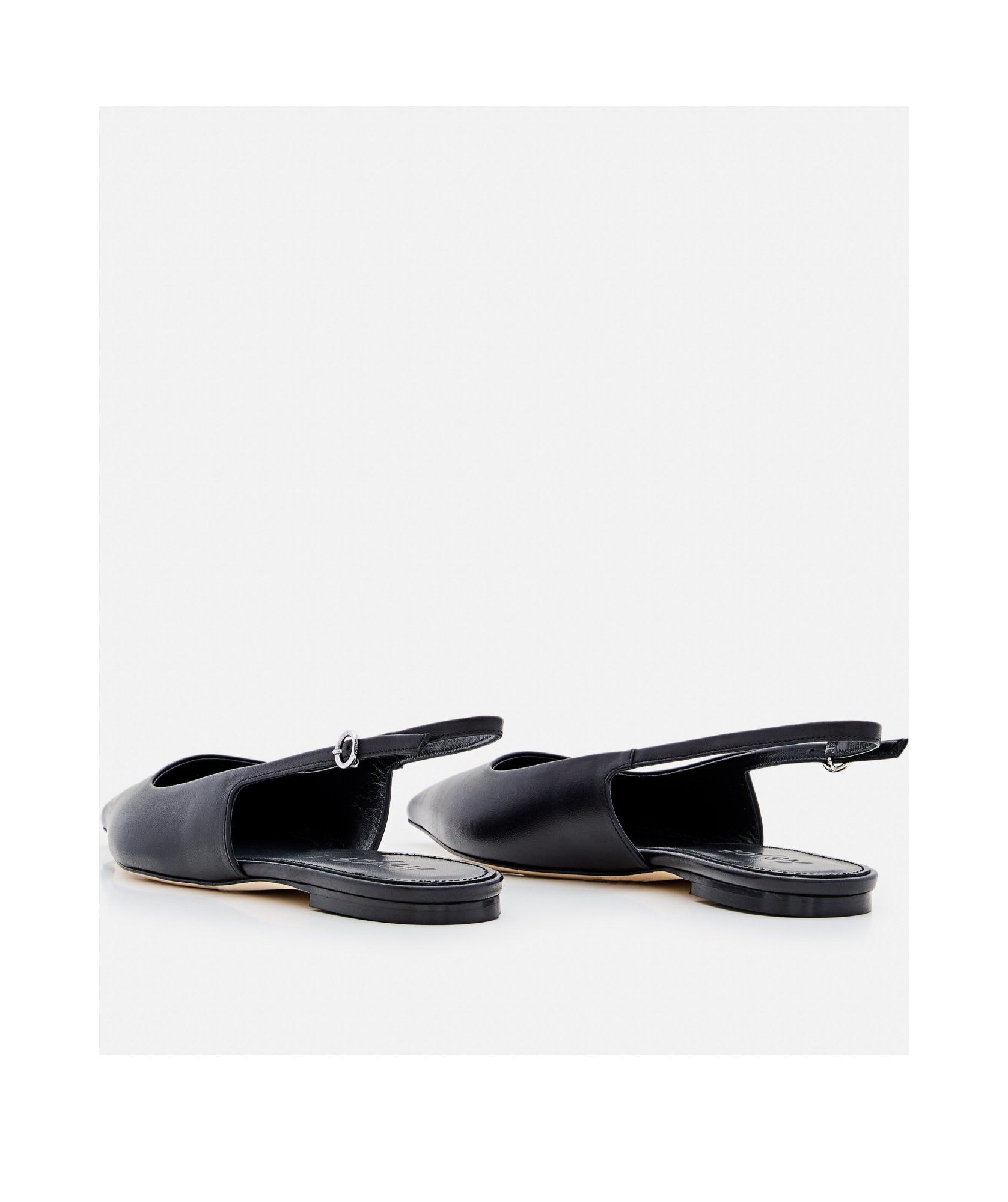 Aeyde 10mm Geraldine Napa Slingback Flats In Black