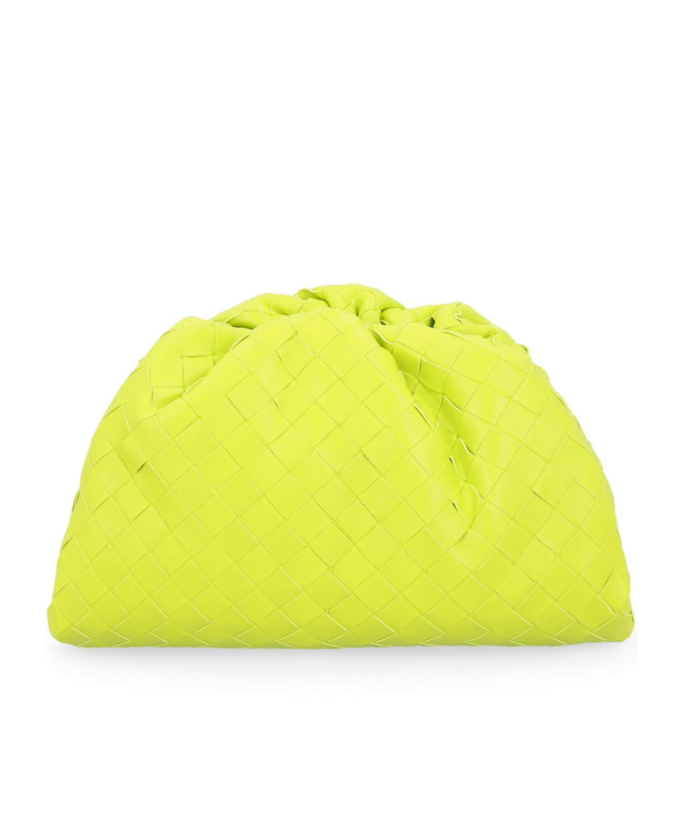 Bottega Veneta Pouch Intrecciato Clutch In Yellow