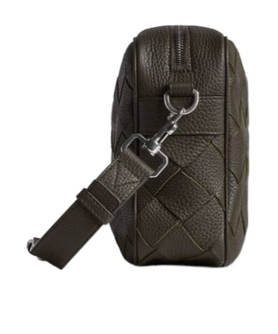 Bottega Veneta Medium Woven Crossbody Bag In Black