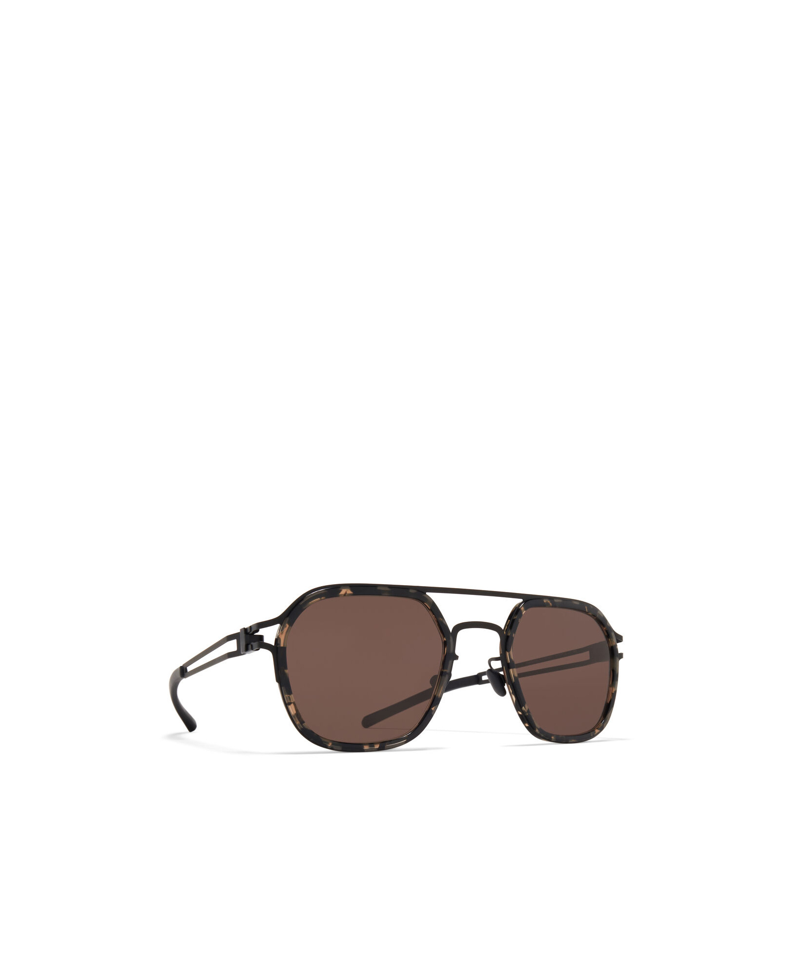 Mykita Logo Glasses In Brown