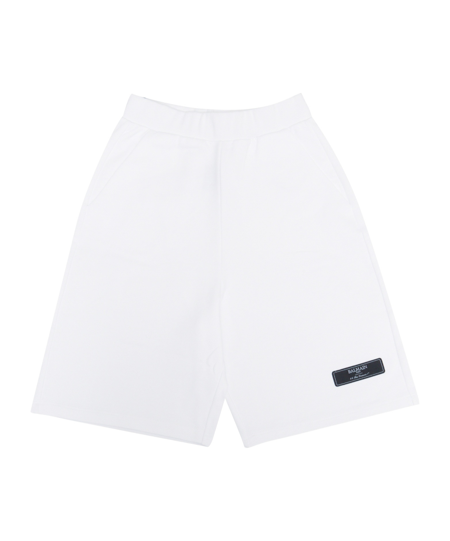 Balmain Logo-patch Shorts In White