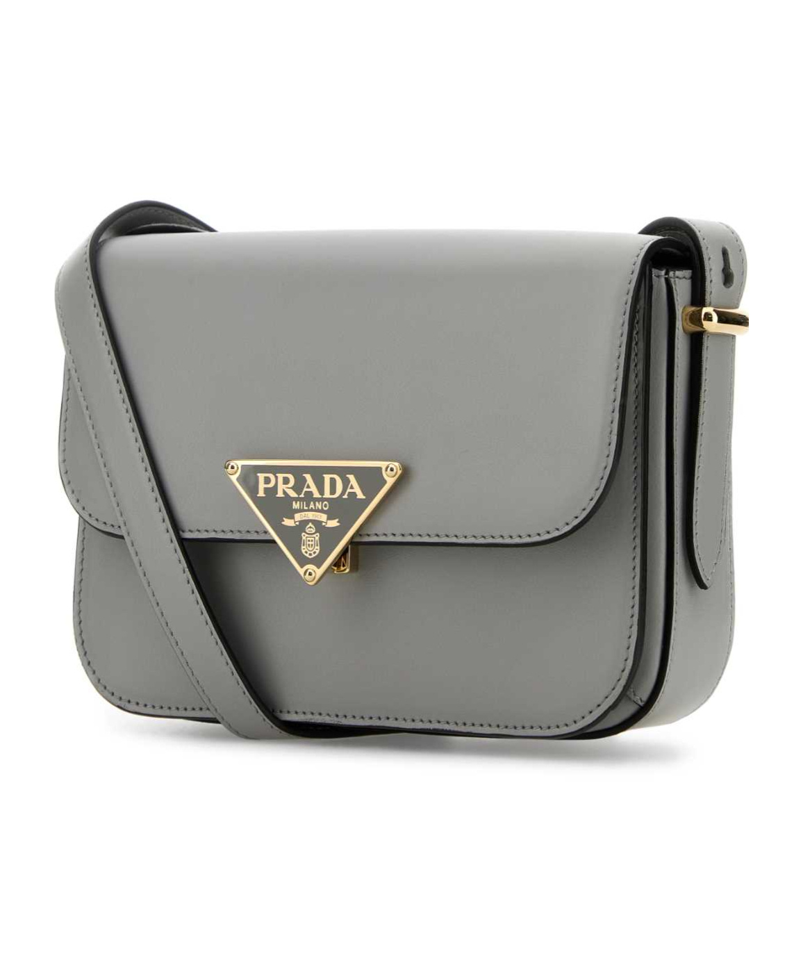 Prada Flip Shoulder Bag In Gray