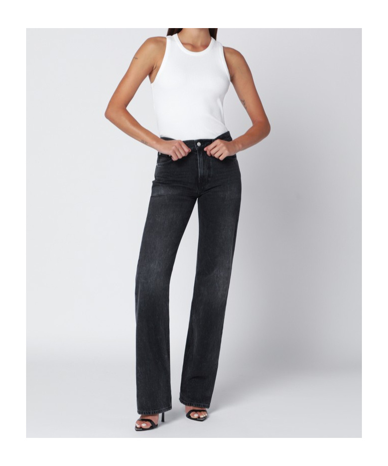 Haikure Five-pocket Trousers With Belt Loops And Rivets In Black