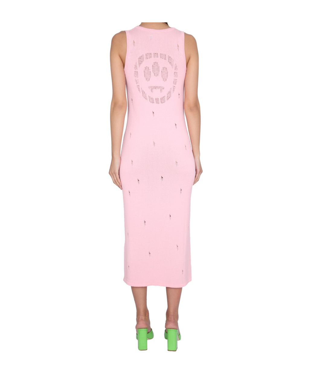 Barrow Chic Viscose Midi Dress In Pink