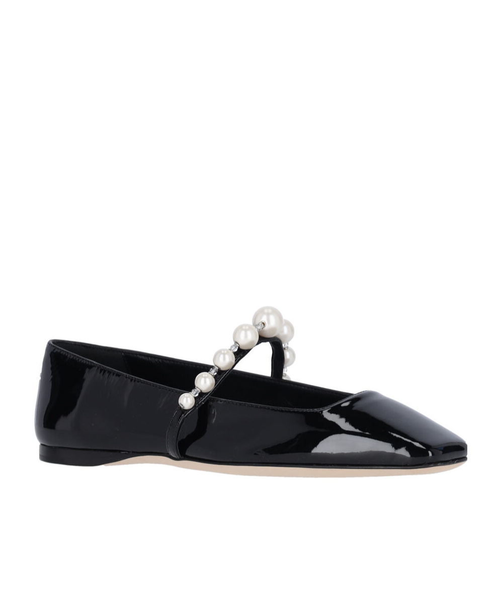 Shop Jimmy Choo Ade Flat Shoes In Black