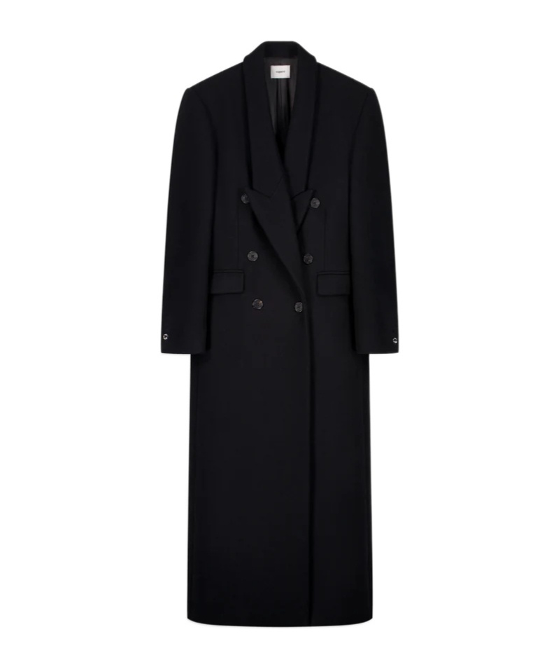 Coperni Double-breasted Coat In Black