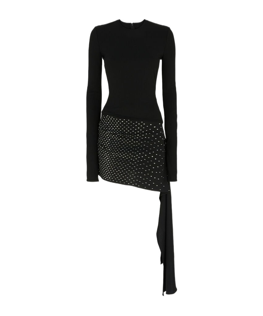 Shop Attico The Mini Dress In Black