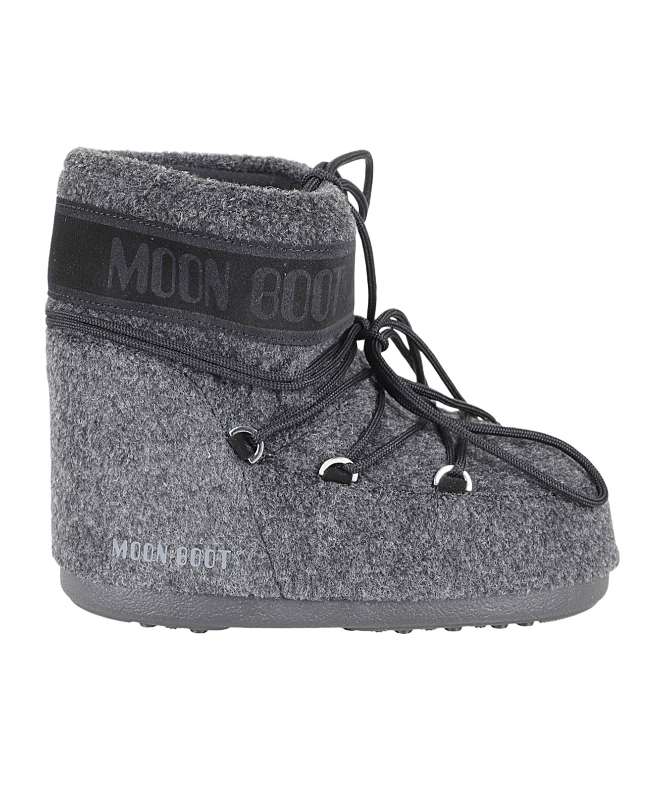 Moon Boot Mb Icon Low Felt Black Melange In Gray