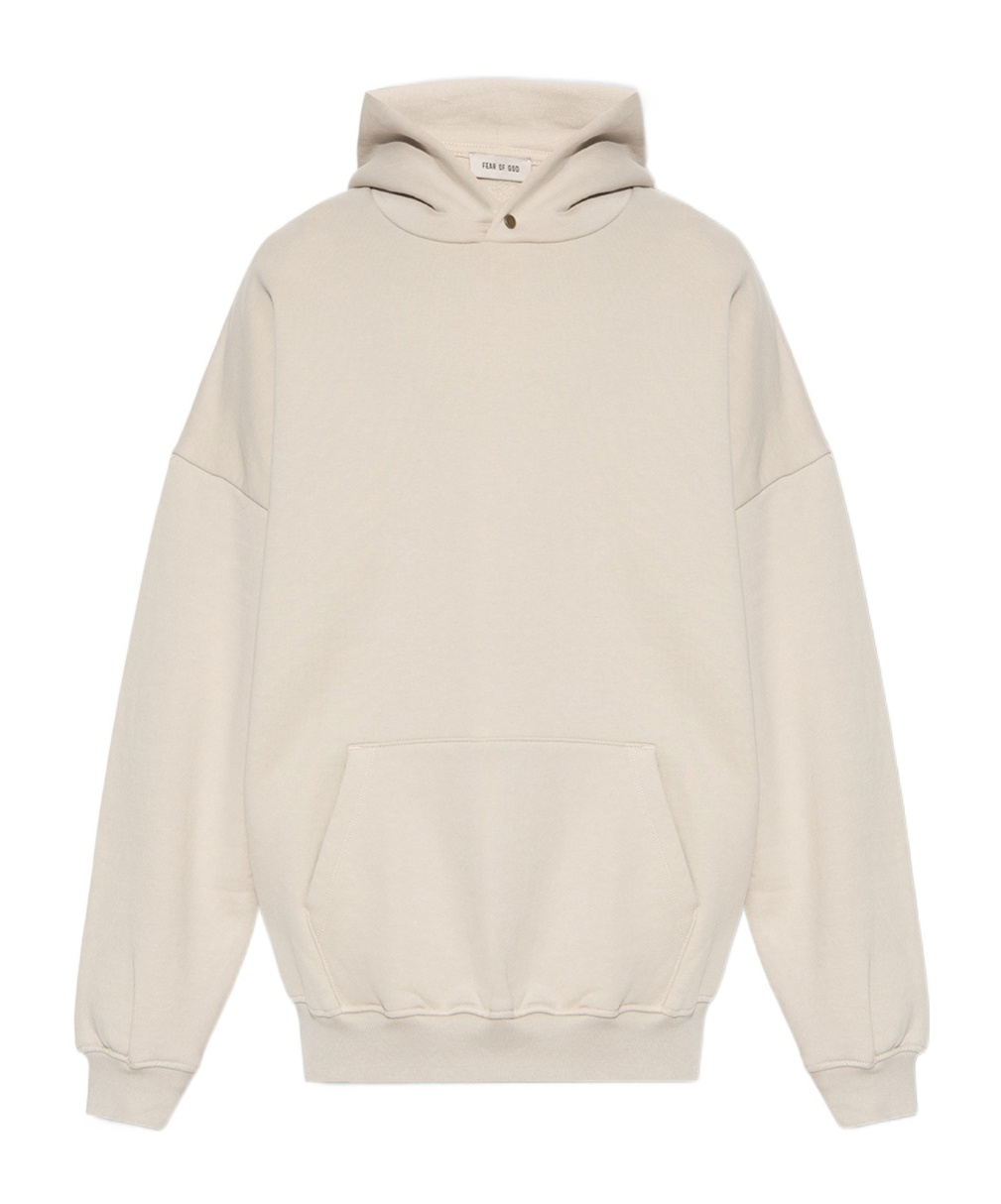 Fear Of God Eternal-print Cotton Hoodie In Nude
