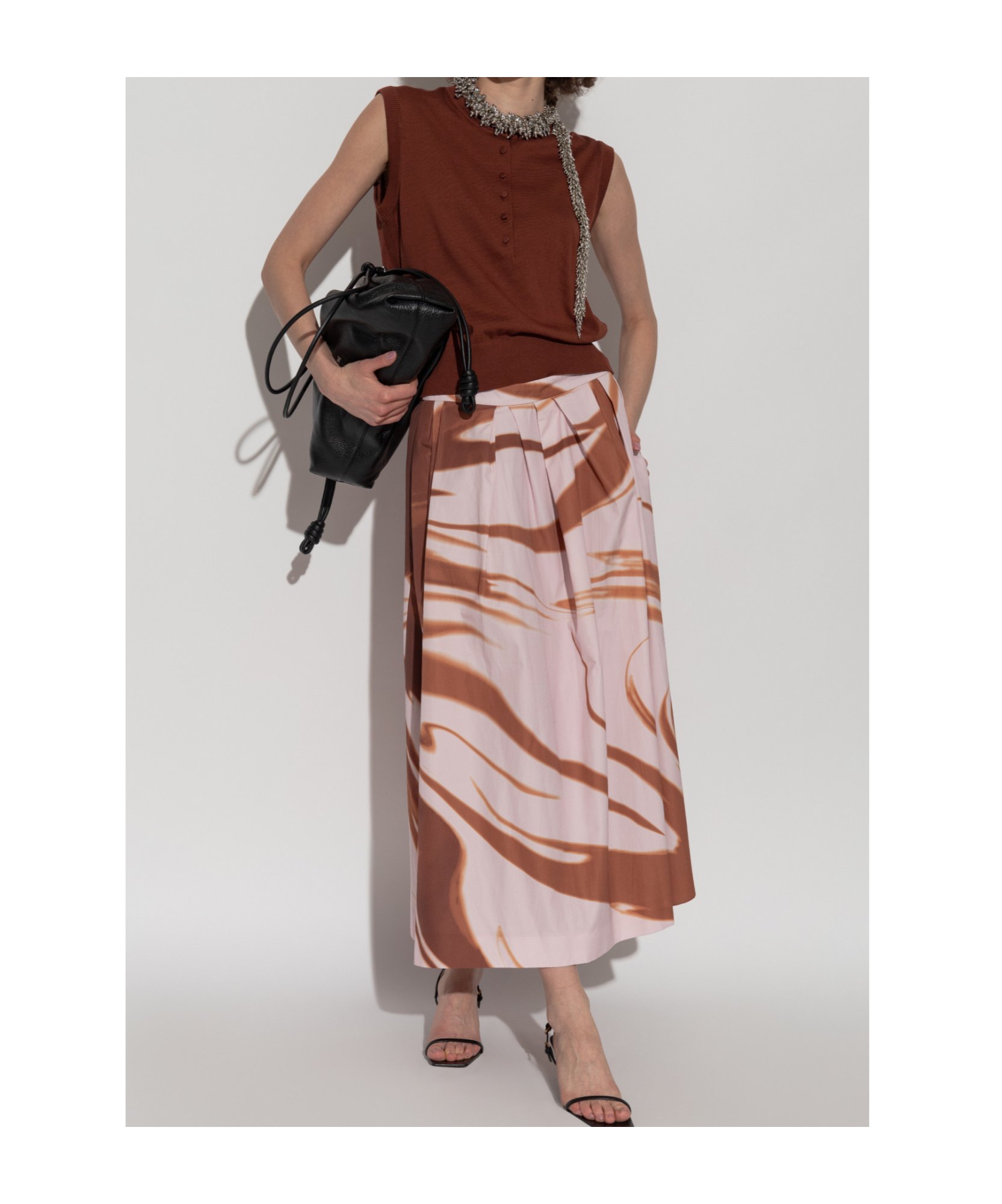 Dries Van Noten Zippered Skirt In Pink