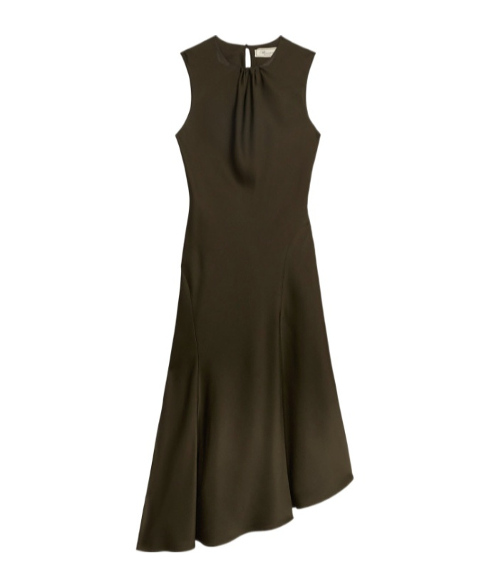 Blumarine Asymmetric Dress In Brown