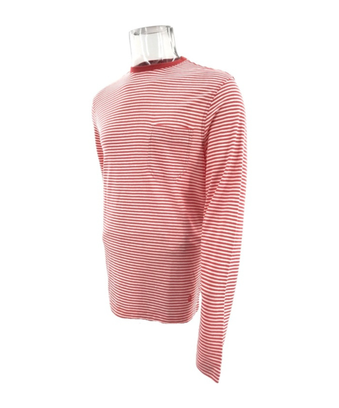 DUNHILL ROUND COLLAR STRIPED T-SHIRT