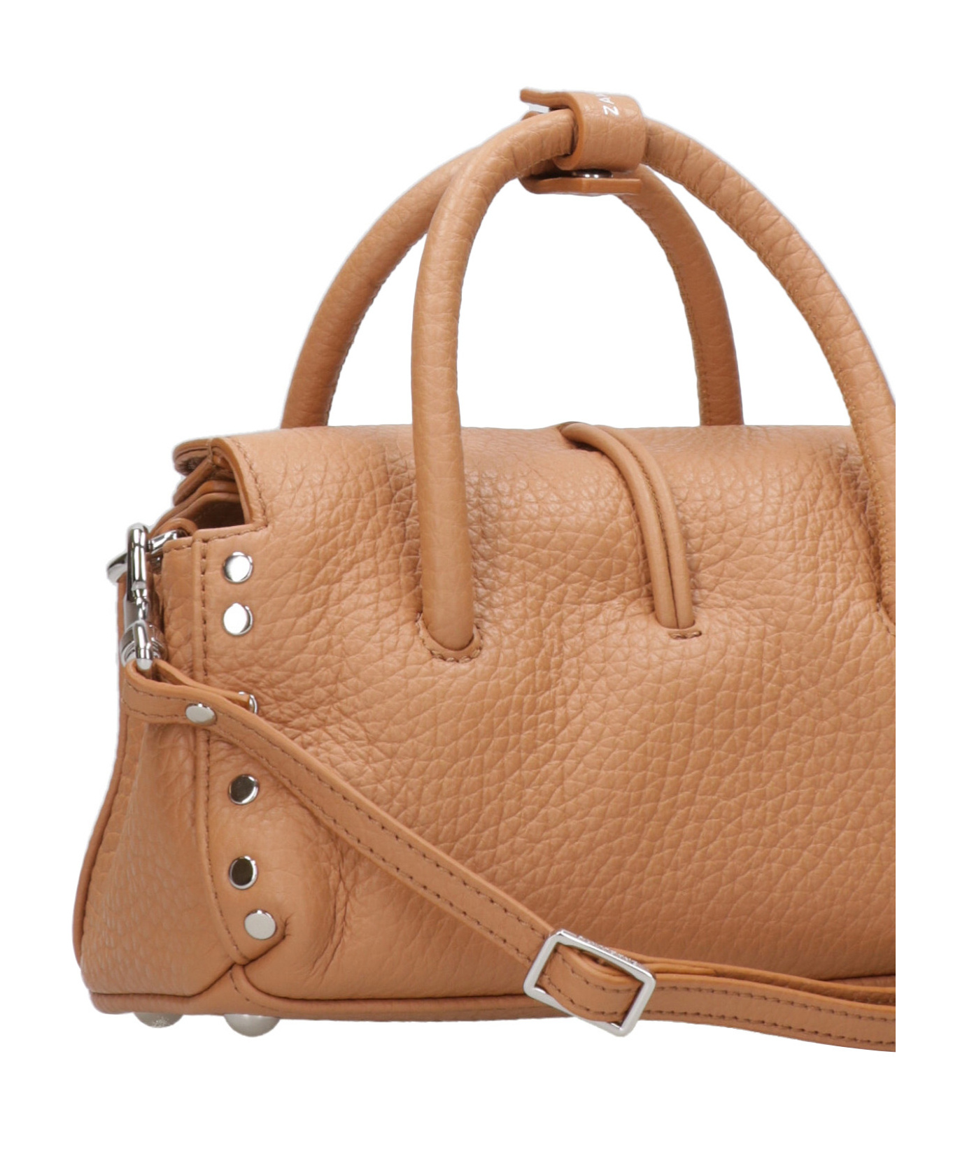 Zanellato Dotta Centauro Logo Shoulder Bag In Brown