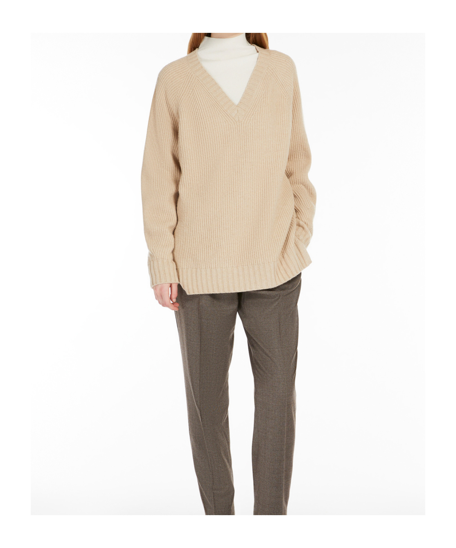 WEEKEND MAX MARA WEEKEND MAX MARA V-NECK LONG-SLEEVED JUMPER 