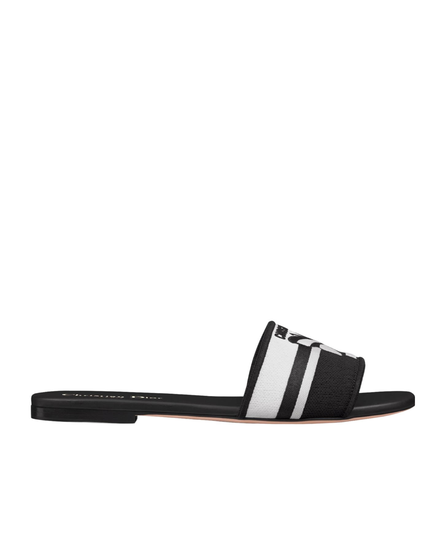 Dior Open-toed Slippers In Black