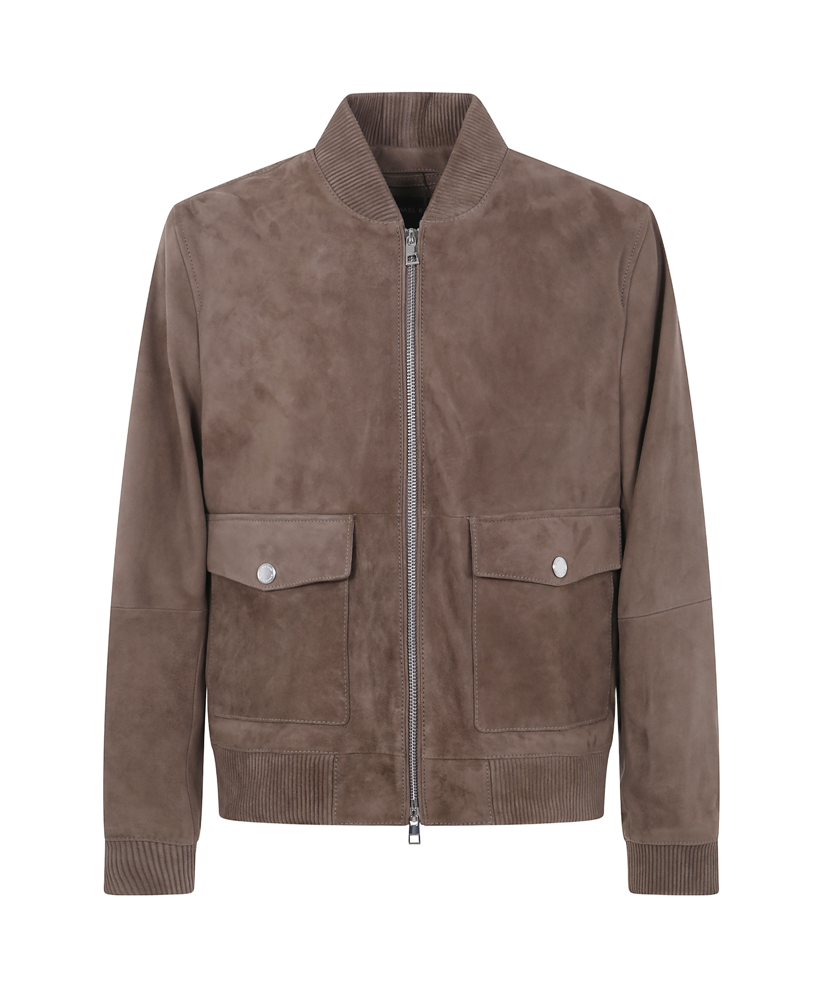 Michael Kors Bomber Jacket In Suede In Brown