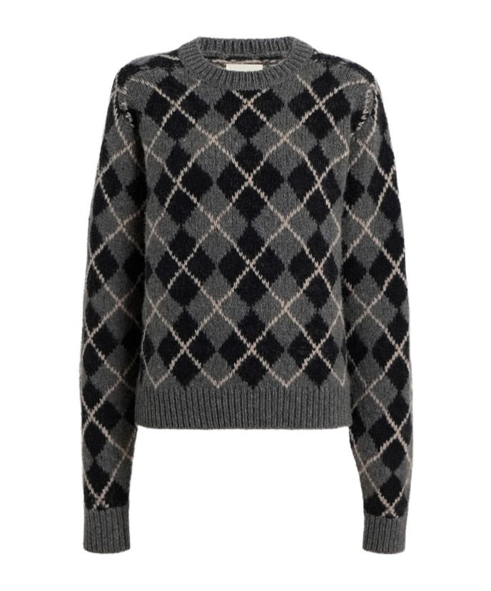 Khaite Pratt Oversize Argyle Plaid Cashmere Sweater In Multi