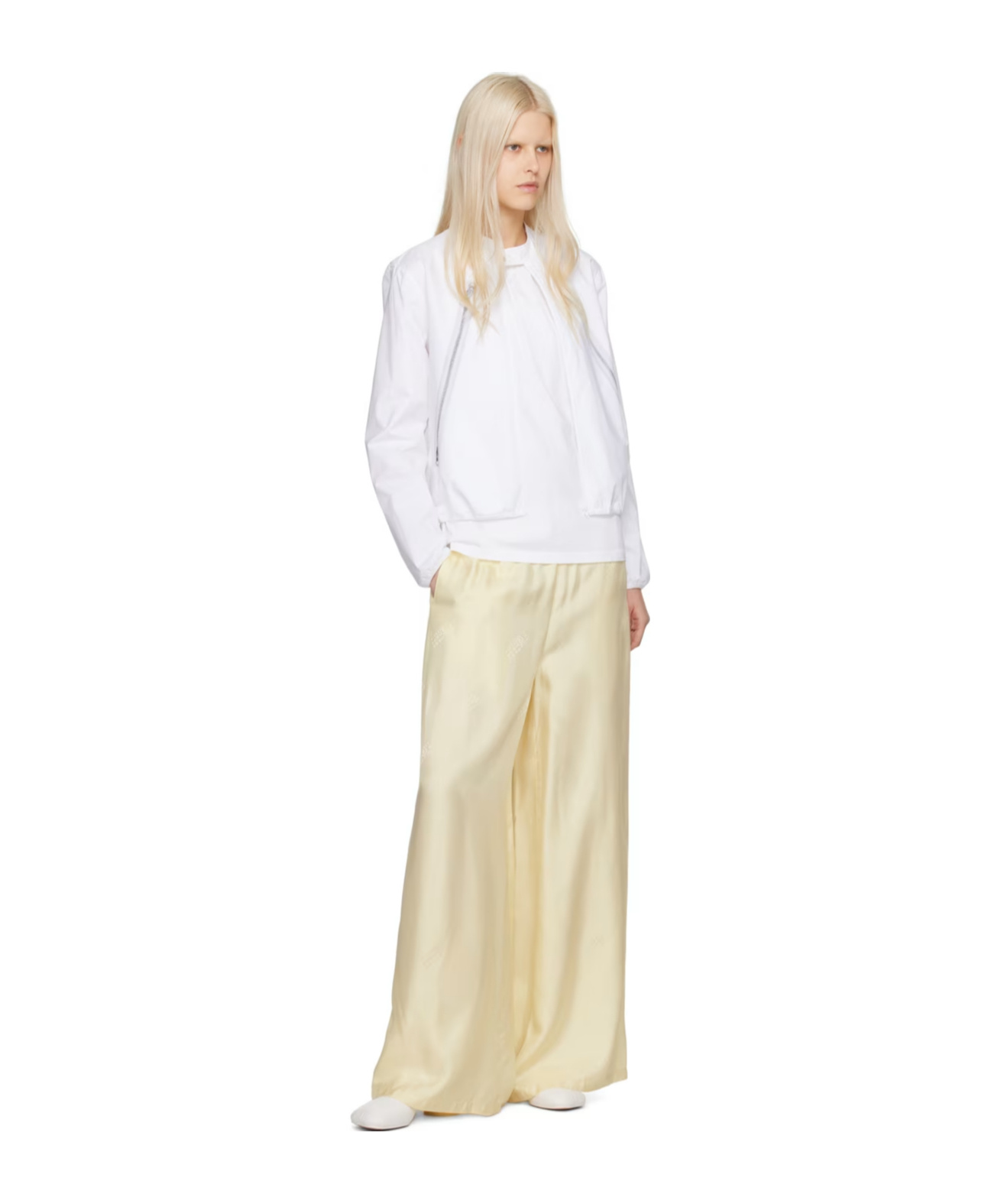 Shop Mm6 Maison Margiela Graphic-print Bomber Jacket In White