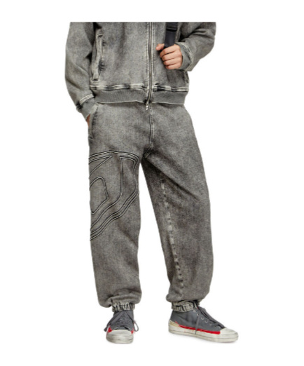 Diesel Slim D-pint Track Denim In Black/dark Grey