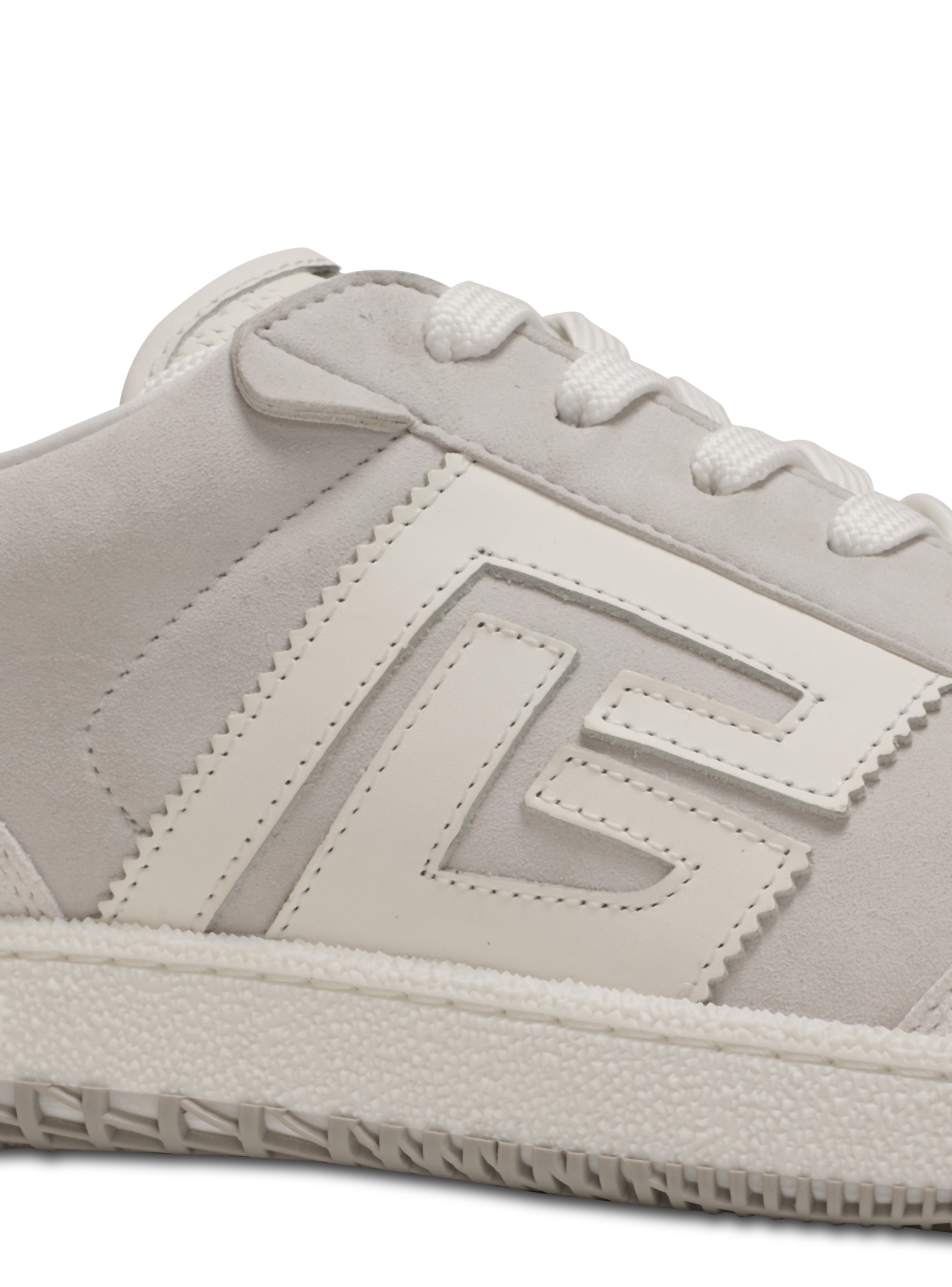 Balmain Swan Suede And Smooth Leather Trainers In White