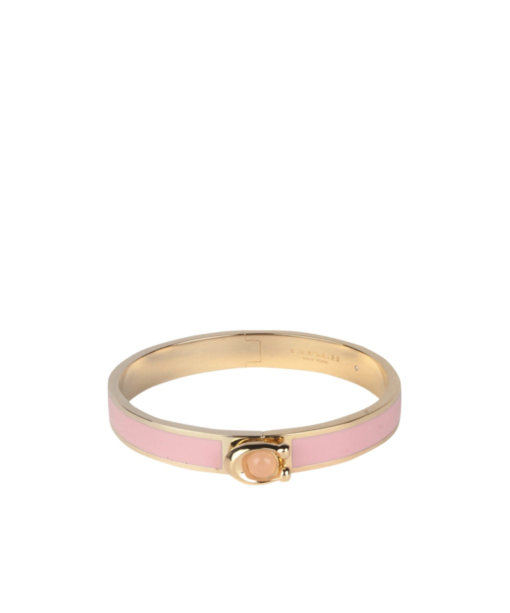 Coach C Hinged Bangle Bracelet In Yellow
