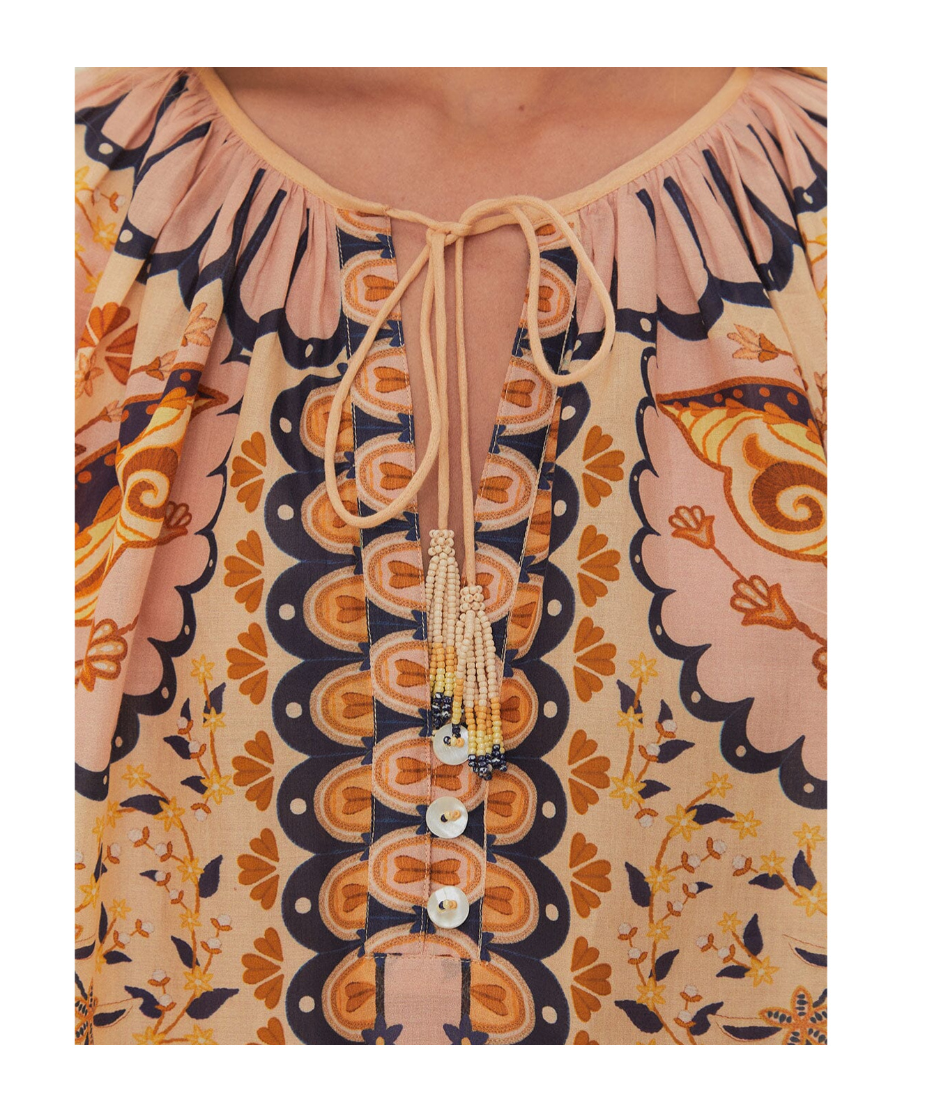 Shop Farm Rio Jaipur Blouse In Nude