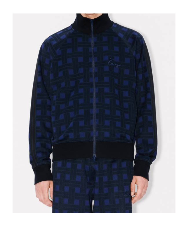 Kenzo ' Weave' Tracktop In Jacquard In Blue