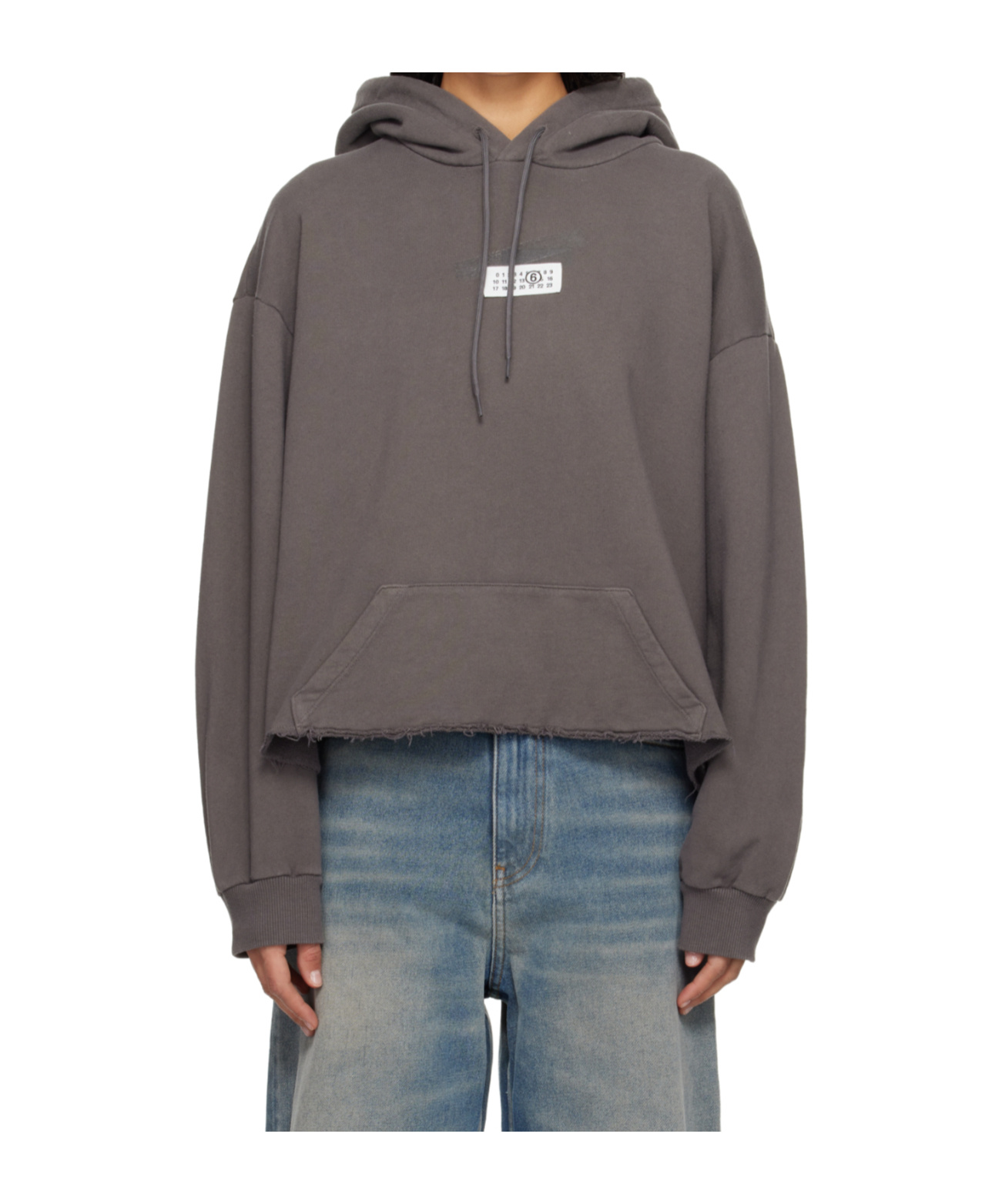 Mm6 Maison Margiela Taupe Relaxed Hoodie In Gray