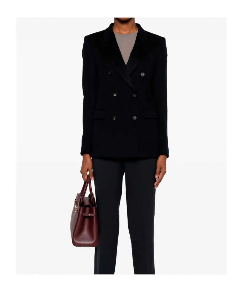 Tagliatore Cashmere Double-breasted Blazer In Black